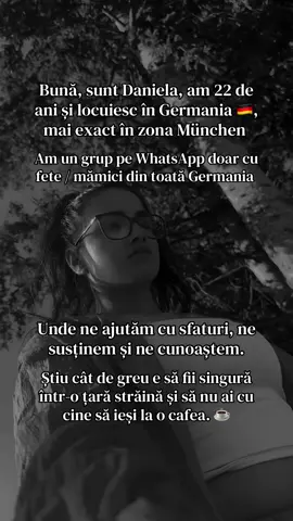 Dacă ești și tu în Germania și vrei să cunoști persoane noi, lasă-mi • VREAU • în comentarii. Poate suntem mai aproape decât crezi. ❤️ #germania🇩🇪🇷🇴 #comunitate #grup #mamici #romaniangirl 