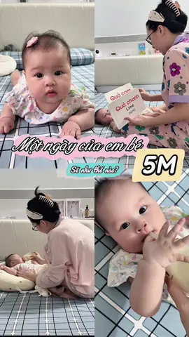 Một ngày của em bé 5m 😋 #Morinaga #SucManhDanDauVeLactoferrin #sữacôngthức #Lactoferrin #MienDichVangChoTreSinhMo 