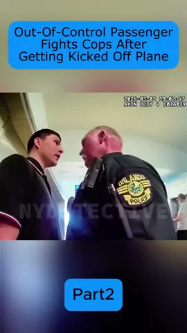 Out-Of-Control Passenger Fights Cops After Getting Kicked Off Plane#foryou #fyp #policeofficer #bodycam #cops 
