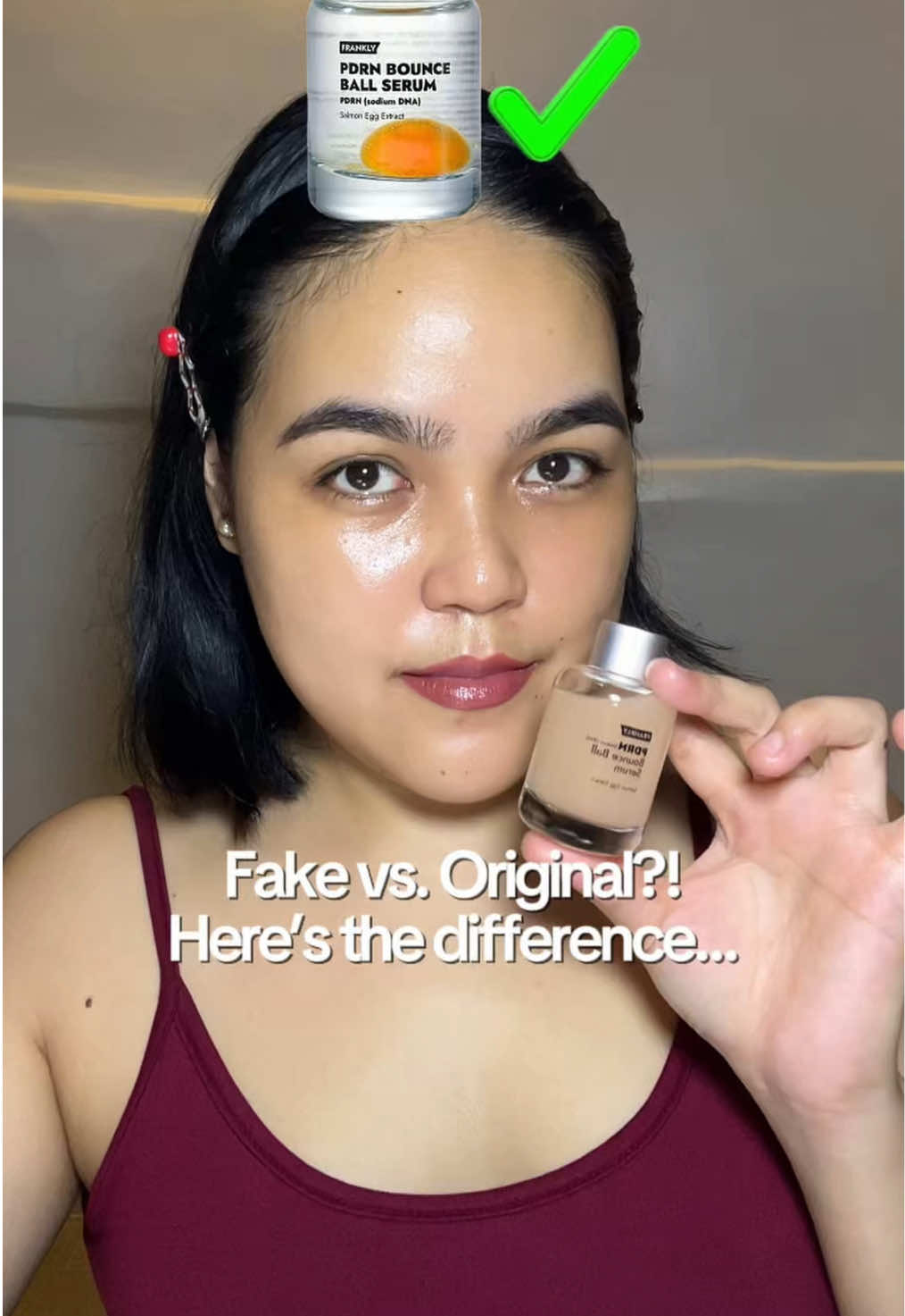 Search FRANKLY on Amazon. The results of the original won’t let you down. 😉✨ Also, the serum looks cloudy and the bounce ball already broke due to shipping. Know that this is NORMAL and doesn’t affect performance on our skin. 🤍 @FRANKLY GLOBAL #franklyskincare #franklyPDRN #rizzchallenge #viralproductstrendingnow2026 