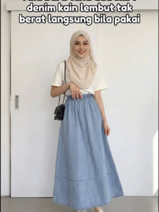 Ni paling puas hati aku beli tahun ni, kain lembut tak panas langsung! Potongan high waisted memang nampak kurus, plus size pun sedap pakai tak ketat. Nak OOTD style soft girl pun ngam sangat, ramai dah grab cepat sikit sebelum habis. Kalau nak, boleh check kat sini👇 #tiktokshop #skirtviral #denimskirt #plusizeskirt #skirtcantik #ootdmalaysia #reviewjujur