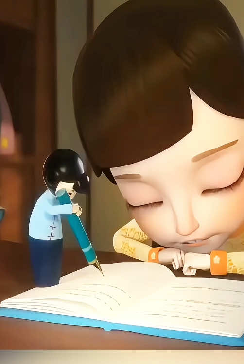 A Living Doll Does Homework For The Lazy Girl#fyp #usa #foryou #cartoon #anime 