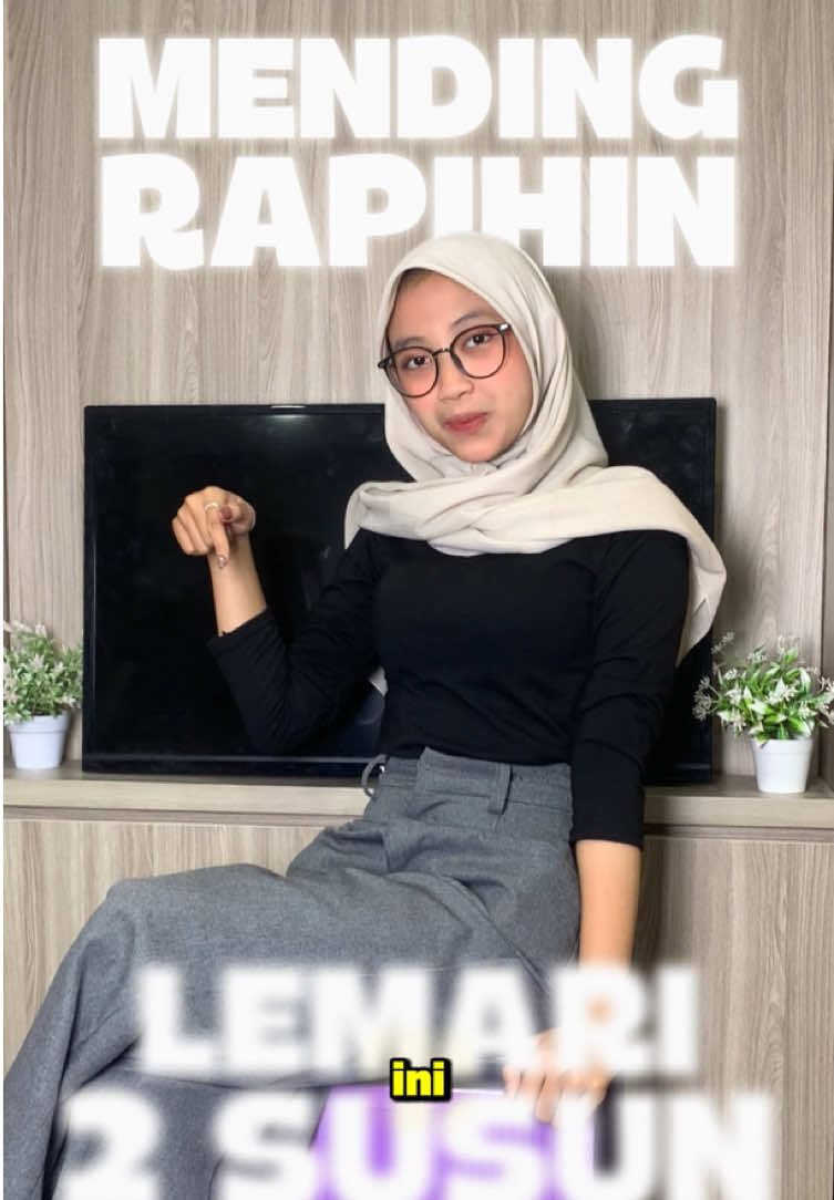 kamar rapi tanpa makan ruang, lemari minimalis yang pas untuk kamar #nakas #POL #POLLIVING