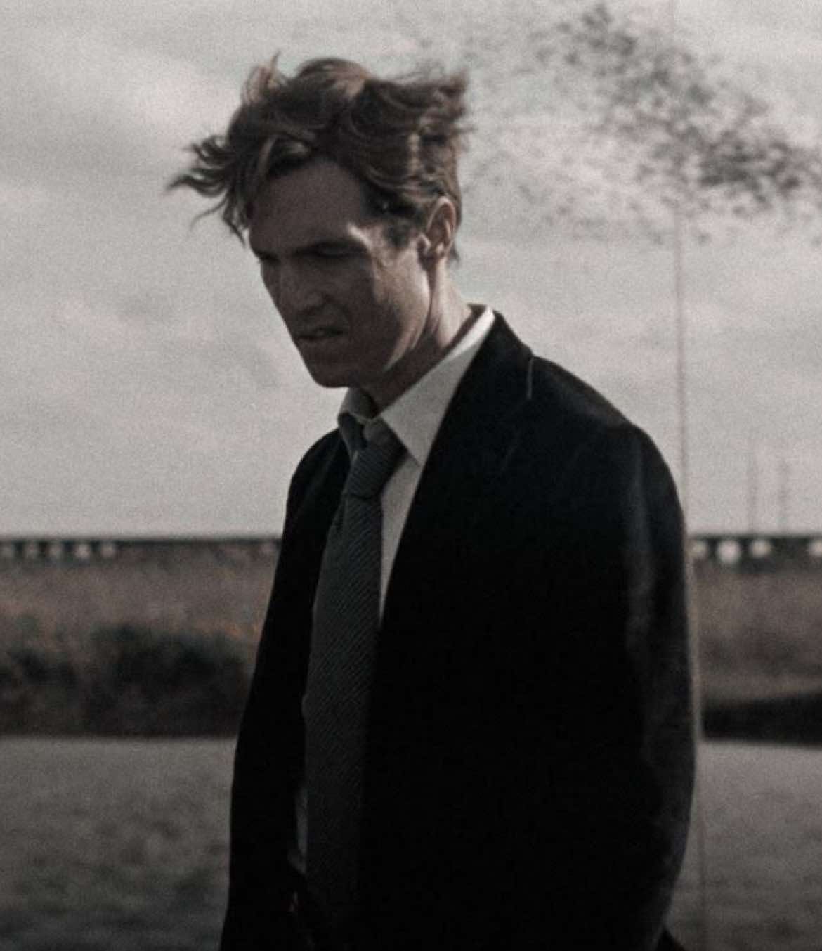 Rust Cohle — A man broken from within, walking through a world filled with darkness and chaos. Cold, intelligent, and deeply philosophical, he never stops searching for the truth, no matter the cost | |  #rustcohle #matthewmcconaughey #truedetective #4u #تيم_شنايدر 
