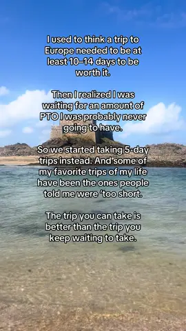 If you’ve been waiting until you have “enough” time to travel, this is your sign to rethink what enough looks like. I share realistic Europe itineraries for people with limited PTO because five days somewhere is still better than zero days waiting for someday. ✈️ Life is happening now. Go somewhere