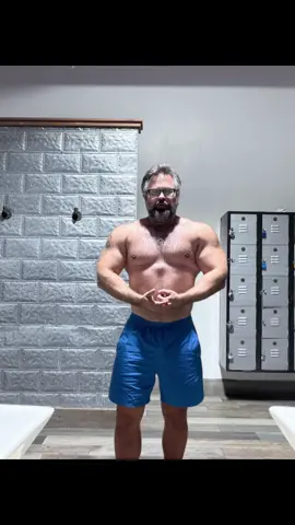 Older men can still get huge! #muscle #muscular #olderman #hairychest #beard