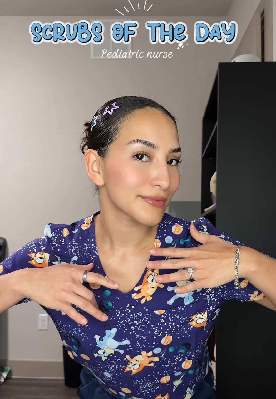 New bluey scrubs!! Aren’t they so cute!! 🥹  Full outfit: @Uniform Advantage  #pediatricscrubs #pediatricnurse #pedsnurse #scrubsoftheday #blueyscrubs