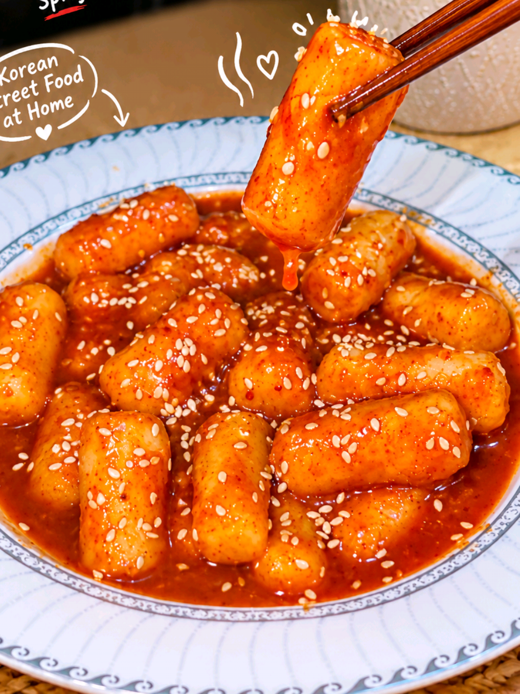 🔥 Korean Tteokbokki at home! 🇰🇷🌶️ Chewy, saucy & seriously addictive 🤤❤️ Once you try this homemade version, you’ll forget the takeout! 👀✨ Would you try this? 🌶️ YES or NO? Save this recipe for your next spicy craving! 🫶🏻 #Tteokbokki #KoreanFood #KoreanRecipe #SpicyFood #FoodTok 