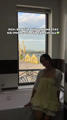 +1 Homestay có bồn tắm view cực hịn tại Hải Phòng đâyyy🤭🫶 #nuphomestay #nuphomestayhaiphong #homestayhaiphong #homestay #couple 