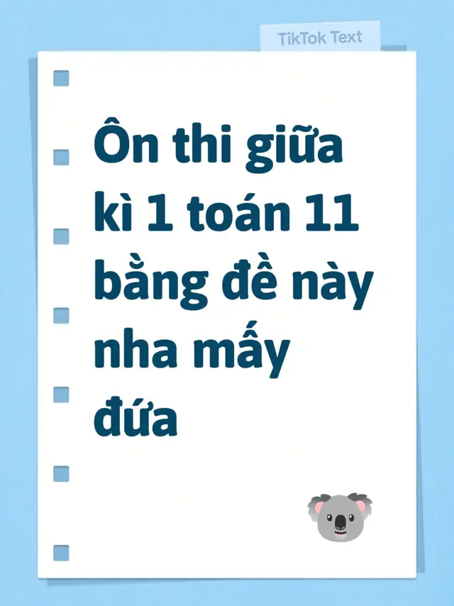 Ôn thi giữa kì 1 toán 11 bằng đề này nha mấy đứa#tingting#hoccungtingting#toan11