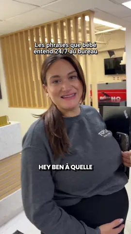 Les phrases que bébé entend 24/7 au bureau🤰🏻🤭 #funny #pregnant #work #baby