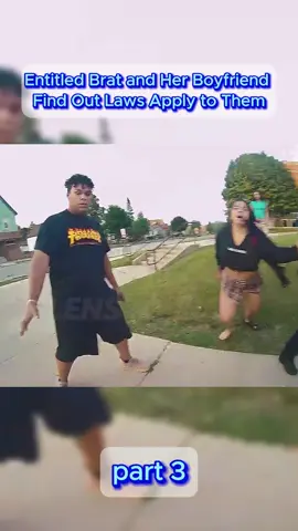 Entitled Brat and Her Boyfriend Find Out Laws Apply to Them#cops #copsusa🚔🇺🇸 #policeofficer #bodycam #foryou