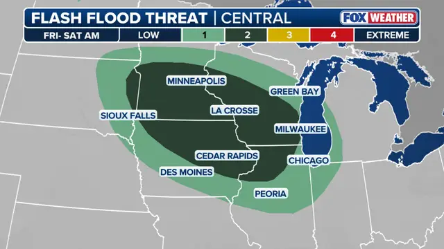 ⛈️SEVERE WEATHER HQ: It's Minnesota and Wisconsin's turn in the rinse cycle as another round of heavy rain and thunderstorms pounds the Midwest. Southern Minnesota, including Minneapolis, could see 2-4 inches of rain through the day. The strongest storms will shift south and east across the region this weekend. Watch FOX Weather for your full weekend forecast: #food #midwest #thunderstorm #weekend #chicago #indiana