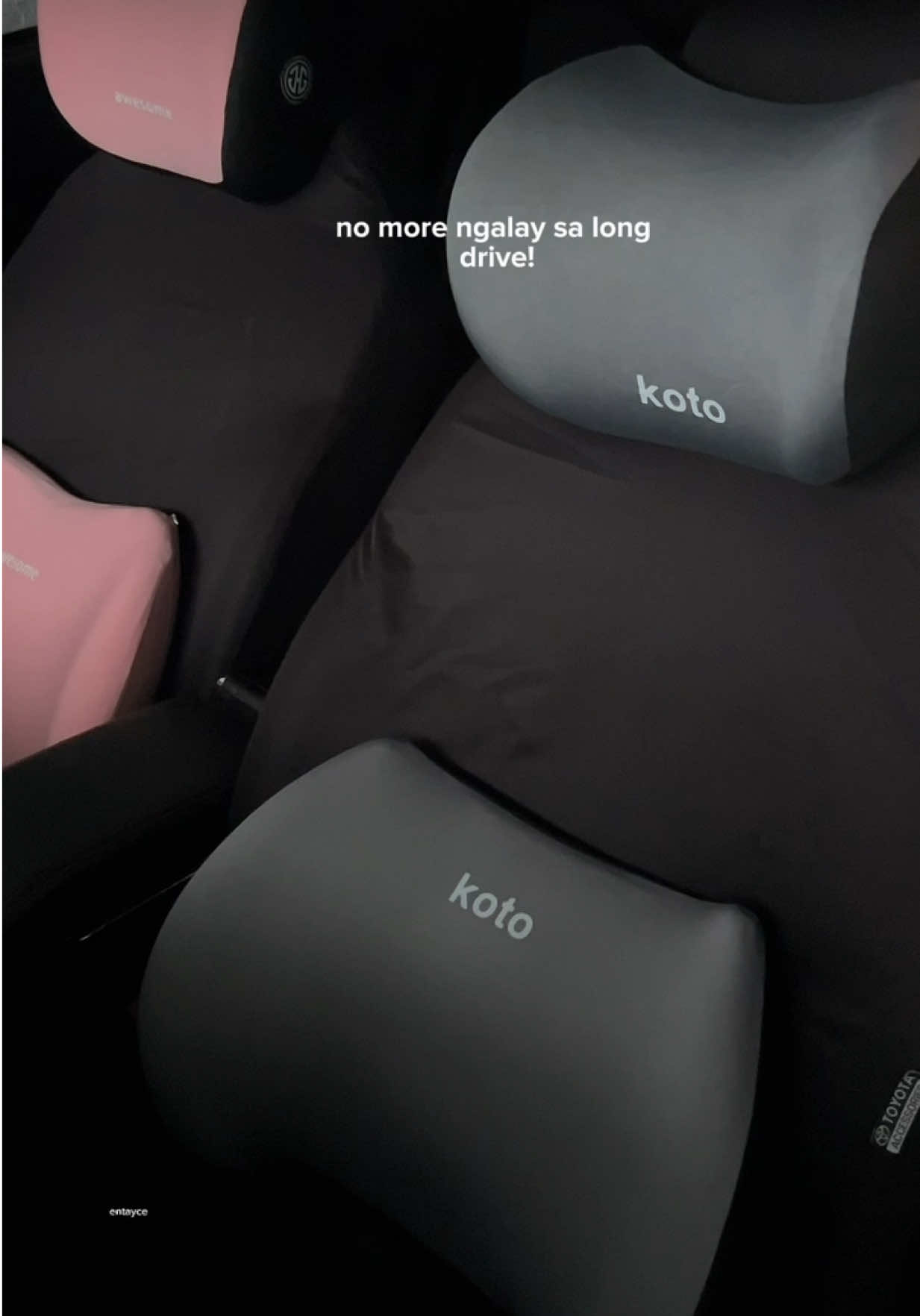 car headrest & lumbar support 🖤✨ #fyp #lumbarsupportpillow #carheadrest #pillow 