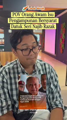 Isu pengampunan bersyarat dan tahanan rumah Datuk Seri Najib Razak nampaknya mendapat pelbagai respon serta reaksi daripada masyarakat awam.  Ada yang agak terkejut dengan kelonggaran ini tetapi tetap menghormati keputusan institusi berkenaan, manakala ada juga yang mempersoalkan aspek keadilan dan kesaksamaan pelaksanaan hukumannya.    Dengarkan video penuh komen orang awam mengenai isu ini... Jangan lupa untuk Like, Comment. Share dan Follow Lobak Merah!🧡 Terima Kasih #LobakMerah #VoxPop #NajibRazak 