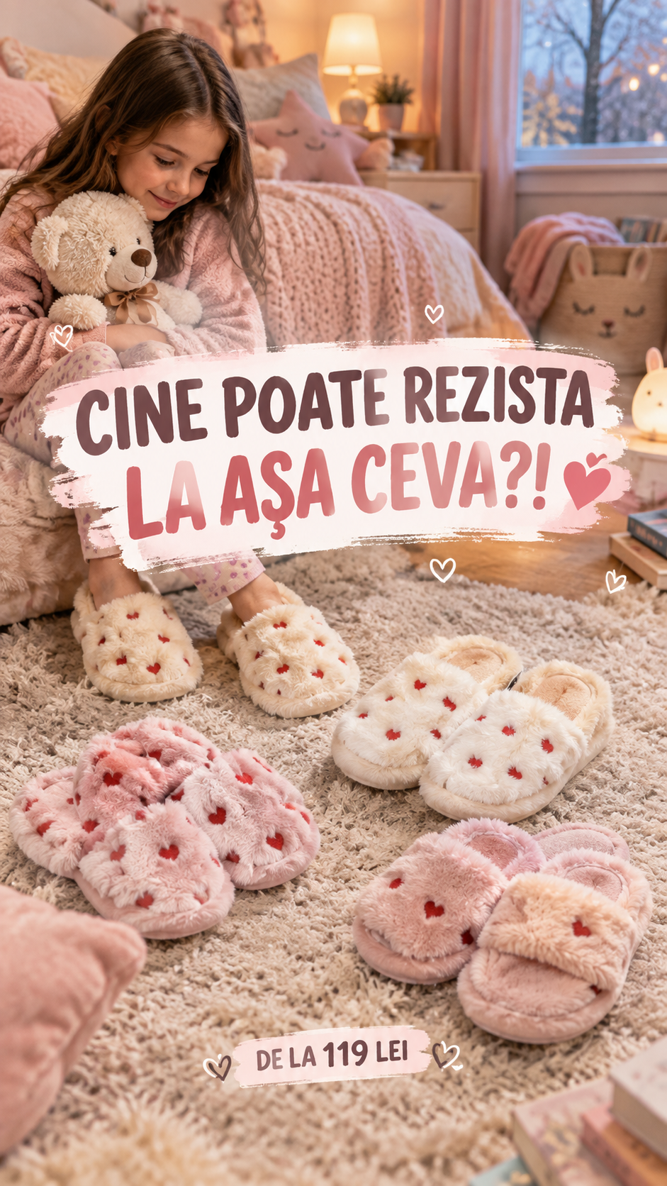 💕 Atât de drăguți, încât o să vrea să-i poarte toată ziua! 🥰 Papuci de casă pufoși pentru fetițe, cu inimioare, modele simpatice și multe variante din care să alegi! Pentru seri cozy, piciorușe încălzite și multă drăgălășenie acasă! 🏠💕 konfi.md/magazine #Konfi #Moldova #PapuciCasa #PapuciFetite #IncaltaminteCopii