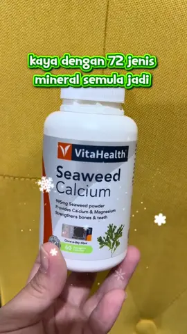 Kalsium semula jadi Extract dari rumpai laut seratus peratus. Mengandungi kalsium dan magnesium semula jadi dan senang diserap. #seaweed #kalsium #tulang #magnesium #calcium 