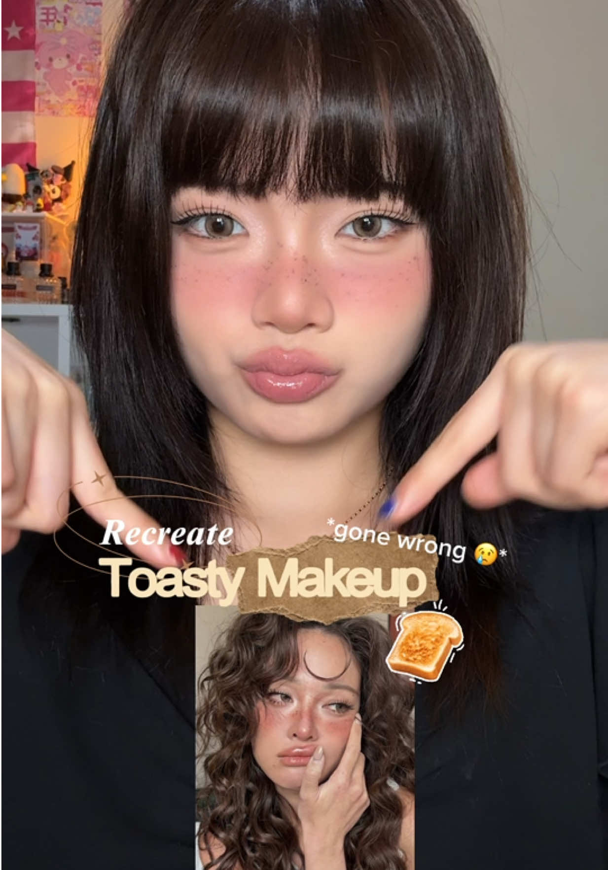 Toasty makeup gone wrong 🫪🔫 #makeup #makeuptutorial #autumnmakeup 