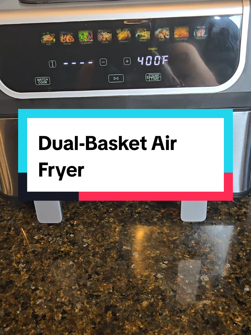 Dual-Basket Air Fryer #airfryer #airfryertiktok #tiktokshopcreatorpicks #tiktokshopstockup 