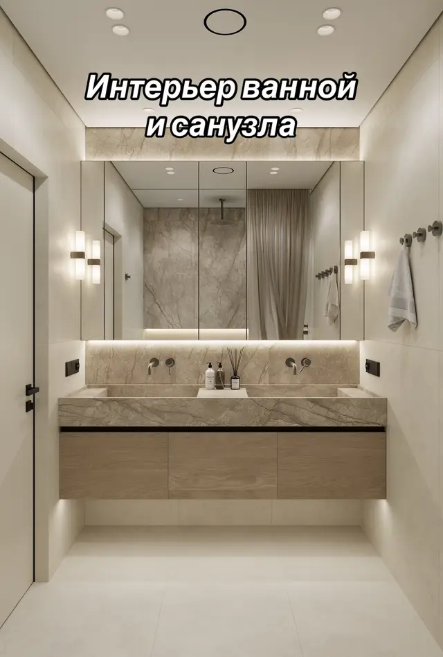Локация: Беларусь Общая площадь: 83 кв.м. Год: 2026 #интерьерванной #дизайндома #архитектормосква #душевая