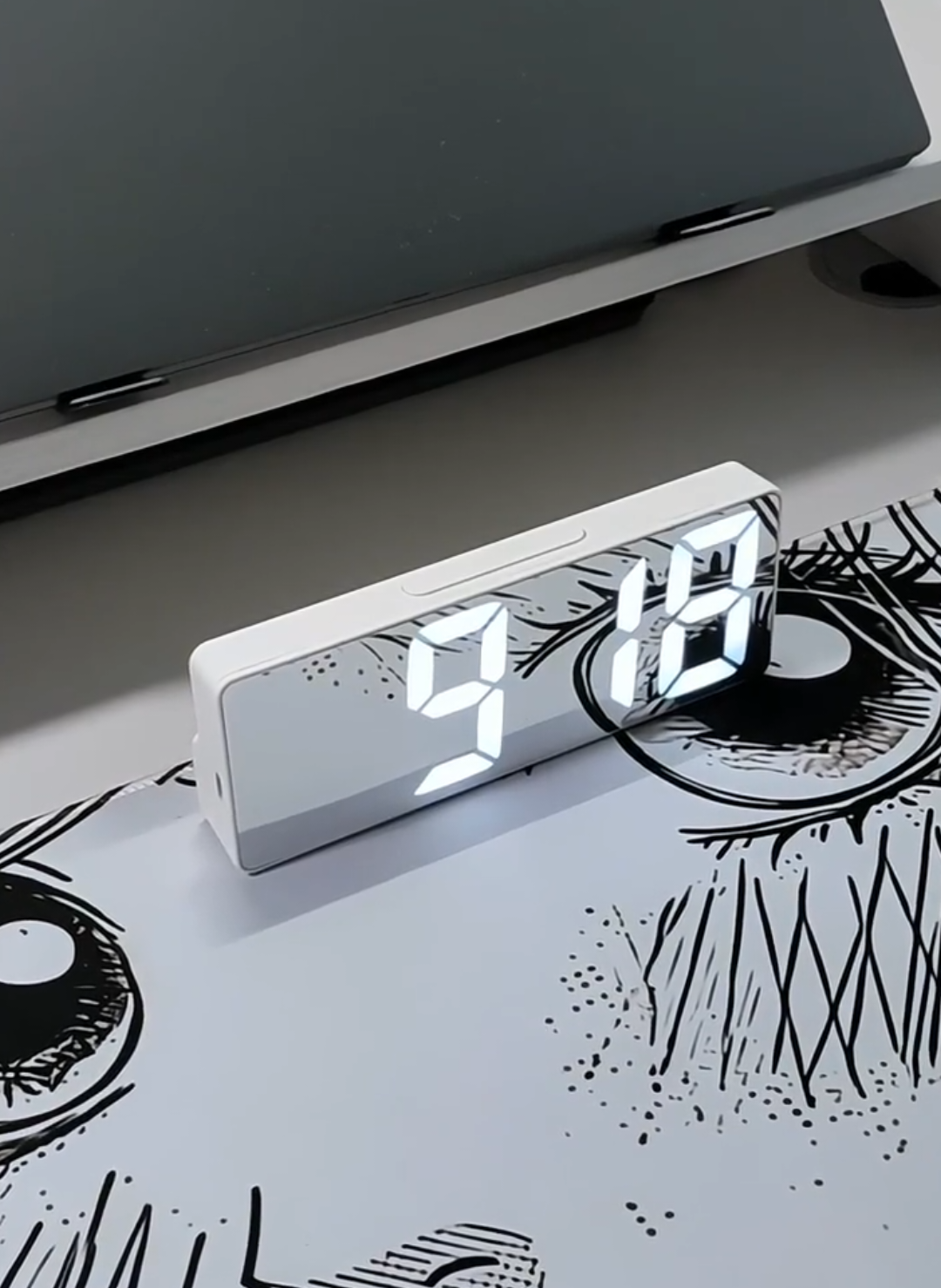 Multifunctional LED alarm clock for a clean & cozy desk setup  @xianjin.yang Clock, date & alarm all in one. #DeskSetup #DigitalClock #DeskAccessories #Techtok #RoomSetup