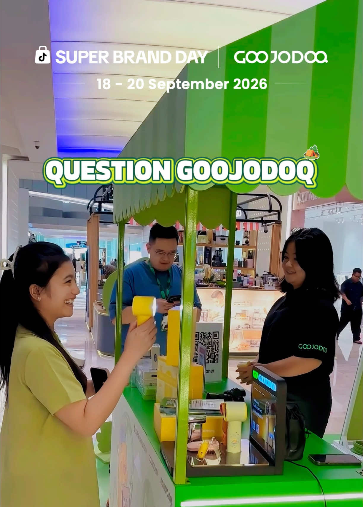 ✨ GOOJODOQ × NAILOONG Super Brand Day, Day 1 hadir! 💚 Bersiaplah untuk pengalaman seru dengan berbagai permainan menarik, hadiah spesial, dan kejutan yang menanti Anda! 🎁 📅 18–20 September 2026 📍 Mall of Indonesia, Lobby 5 Ayo bergabung bersama kami dan nikmati keseruan Super Brand Day! ✨ #GOOJODOQ #GoojodoqIDSuperBrandDay #NailoongFunFair #TTSBDGOOJODOQ