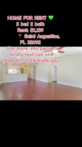 🏡✨ 3 BED • 2 BATH HOME FOR RENT IN SAINT AUGUSTINE, FL! ✨🏡 Searching for your next place in Saint Augustine? 👀🔑 This 3-bedroom, 2-bathroom home at 316 Southlake Dr, Saint Augustine, FL 32092 may be the opportunity you’ve been waiting for! 🌴☀️ With 3 bedrooms and 2 bathrooms, this home offers a practical layout with space for everyday living, relaxing, working from home, or creating the perfect setup for your household. 🛏️🛁🏠 📍 Location: 316 Southlake Dr, Saint Augustine, FL 32092   🛏️ Bedrooms: 3   🛁 Bathrooms: 2   🏠 Status: For Rent   Looking for a rental in the Saint Augustine area? 📲 Text or call +1 (904) 927-0319 for more information about availability, rental requirements, pricing, and next steps. 🔑 Interested? Don’t just scroll past! Save this post for later, share it with a friend or family member who is searching for a home, and reach out directly for additional details. 📩 🌴 Saint Augustine living + a 3-bedroom home = a place worth checking out! 🏡✨ 📞 TEXT/CALL: +1 (904) 927-0319 #SaintAugustineFL #FloridaRentals #HouseForRent #3Bedroom #forre 