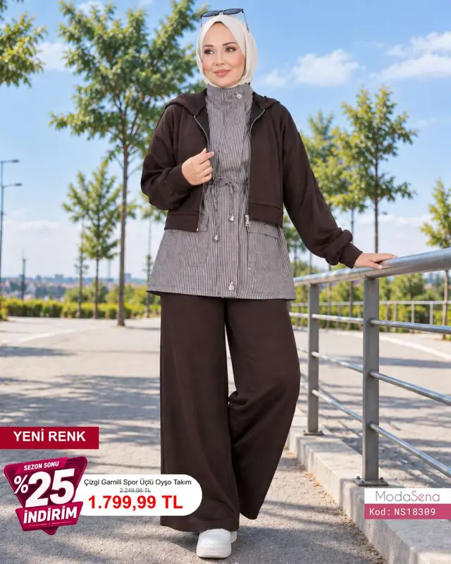 Çizgi Garnili Spor Üçlü Oyşo Takım 😍✨ 🔍 Ürün Kodu: 18309 ♦️Beden Aralığı: M-XXL (M: 38, L: 40, XL: 42, XXL: 44) 📦 Aynı Gün Kargo Avantajıyla! 💳 Kredi Kartına Taksit | 🏠 Kapıda Ödeme 🔄 Kolay İade ve Değişim Garantisi 📥 WhatsApp Sipariş: 0533 703 31 05 İlk görsel yapay zeka ile oluşturulmuştur  . .  . #modasena #tesettürgiyim #tesettürmoda #HijabFashion #yenisezon           