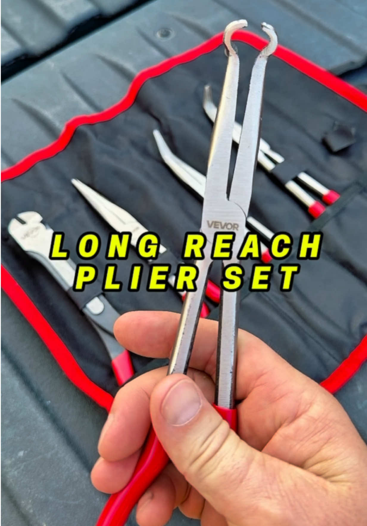 5-piece extended reach plier set. #pliers #extended #toolset #musthavetool #longpliers 