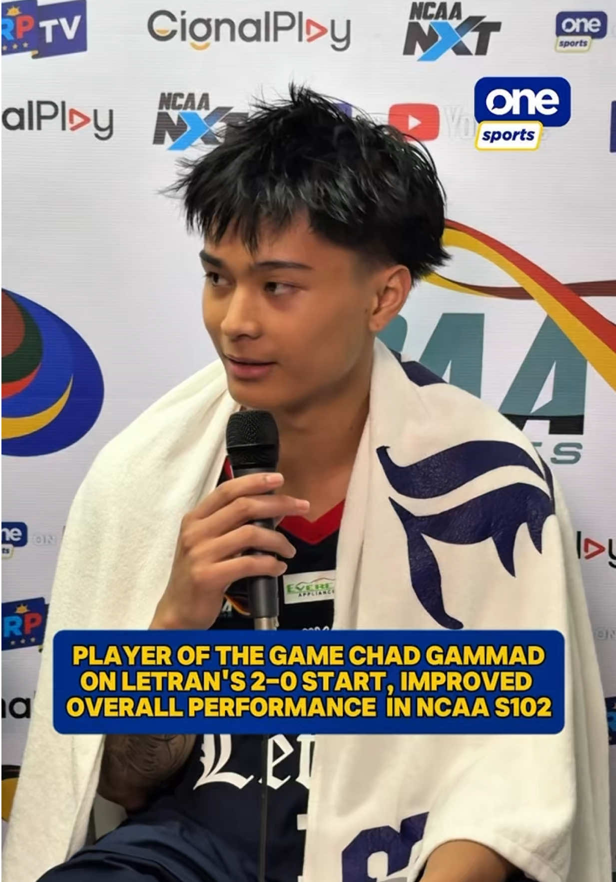 BETTER DEFENSE FOR STRONGER OFFENSE ⚔️🔥 Player of the Game Chad Gammad shares how working on his defense has helped him and the Letran Knights convert on the offensive end as they cruise past the San Sebastian Golden Stags to remain perfect in Group B of the NCAA Season 102 men’s basketball tournament. | via Xander Cipriano/One Sports Watch more action from the NCAA Season 102 men’s basketball tournament on One Sports’ YouTube channel. #NCAASeason102 #ChannelingChampions #FaceOffFriday #ThankGodItsFrigame