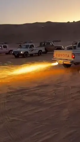 Let's do this #toyota#fire#desert#arab 