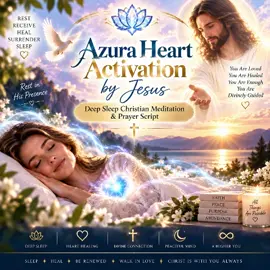 💙✨ Azura Heart Activation by Jesus ✨💙 Rest. Receive. Heal. Surrender. ✝️ There are moments when your heart doesn't need another answer. It needs stillness. It needs prayer. It needs a moment to stop carrying everything and simply rest in the presence of Jesus. 🤍 Azura Heart Activation by Jesus is a deep-sleep Christian meditation and prayer created to help you quiet your mind, soften your heart, surrender what has become heavy, and turn your awareness back toward Christ. The Azura Heart represents the heart coming into deeper alignment with Jesus—His love, truth, grace, peace, compassion, and guidance. 💙 Tonight, you don't have to fix everything. You don't have to understand everything. You don't have to know what tomorrow will bring. You can simply pray: Jesus, I give You what I cannot carry anymore. Meet me in my fear. Meet me in my uncertainty. Meet me in the places that still hurt. Quiet the thoughts that keep me awake. Help me release what I cannot control. Fill my heart with Your peace. Renew my mind in Your truth. Guide me where I cannot yet see the way. And as I sleep, remind me that I do not have to earn Your presence through perfection. I am here, Jesus. My heart is open. I surrender this night to You. Amen. ✝️🕊 💙 Speak this gently over your heart: ✨ I AM loved by God. ✨ I AM held by grace. ✨ I AM allowed to rest. ✨ I AM releasing fear and striving. ✨ I AM surrendering what I cannot control. ✨ I AM opening my heart to Jesus. ✨ I AM receiving the peace of Christ. ✨ I AM allowing God to guide me. ✨ I AM becoming renewed in faith. ✨ I AM resting in His presence. ✨ I AM His. And remember: You do not need to become someone else before you come to Jesus. Bring Him the heart you have today. The tired heart. The hopeful heart. The grieving heart. The uncertain heart. The healing heart. The heart that still believes. 💙 “Come to me, all you who are weary and burdened, and I will give you rest.” — Matthew 11:28 🌙 Save this meditation for tonight, and share it with someone who may need a little more peace, prayer, and Jesus before they sleep. Sleep. Heal. Be renewed. Walk in love. Christ is with you. ✝️💙 With love, Monika 🤍 Azura Heart | Unlock Your Soul's Potential #AzuraHeart #AzuraHeartActivation #Jesus #JesusChrist #ChristianMeditation 