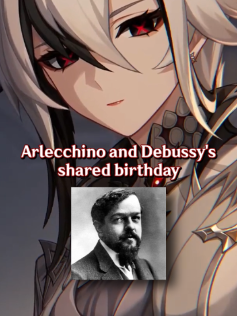 #Arlecchino Debussy fan?? How can she be even more perfect? also my first voiced tiktok kinda shy kyaaaa If you're wondering where this info came from, it is PURELY from my research alone. I haven't seen anyone mention it at all so far, and I was only prompted to look into it more after someone asked what her birthday was referencing in one of my videos. I dove deep into trying to find the correlation between her birthday and Claude Debussy's and that's when it dawned on me that Clair de Lune LITERALLY MEANS MOONLIGHT. Clair de Lune was originally a poem that Debussy adapted into his piano suite, and the poem spoke of bergamasks. To which, bergamasks were a form of dance mostly performed by clowns, originating from Bergamo; the origin city of Harlequin. See the correlation? Surely this is not a coincidence. Feel free to correct me on any information like always! I'm always open to suggestions or pieces of info I may have missed in these videos! Credits to Multi_exe on YouTube for the Arlecchino scene pack I utilized for this video! #GenshinImpact #fyp #genshinlore #genshintok #fontaine #classicalmusic