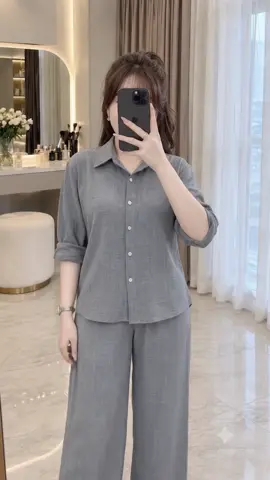 Sét áo sơ mi dài tay quần ống suống xinh xỉu