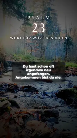 Ich werde bleiben im Hause des Herrn immerdar, endet Psalm 23. Kein Gast auf Zeit, ein Zuhause, das bleibt. Er erquicket meine Seele; er führet mich auf rechter Straße um seines Namens willen. Psalm 23,3 NEWBYHIM #psalmen #bibel #christlichemusik #psalmsoul #psalm23