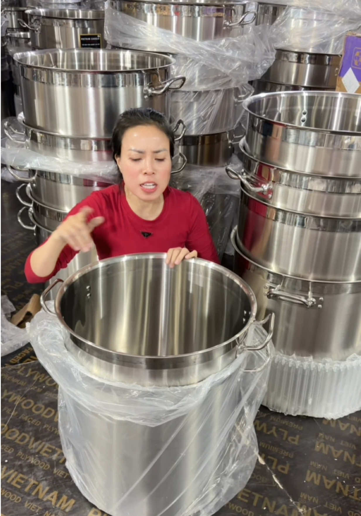 Nồi inox dung tích 50 lít #hahienhoa1 #xuhuong #noiinox #noiinoxcaocap 