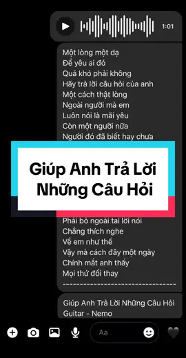 Giúp anh trả lời những câu hỏi Guitar - Nemo #giupanhtraloinhungcauhoi #vuonganhtu #bichphuong #nemoguitar #lenhatquynh 