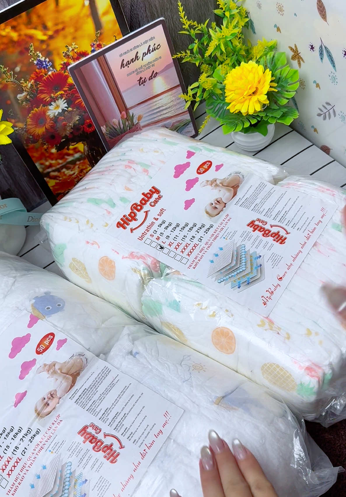 Combo 2 bịch 100 miếng bỉm hipbaby #hongngocxh3 #saleluongve #bimhipbaby #bimchobe 