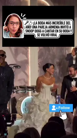 Esta pareja de origen armenio celebró su boda en el Beverly Wilshire, en Beverly Hills, y decidió llevar la fiesta a OTRO NIVEL: ¡invitaron nada más y nada menos que a Snoop Dogg para cantar en su boda! 😱🔥