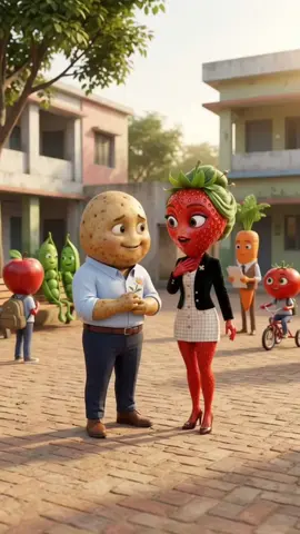 Part 1 | Alu ki Gareebi ka strawberry Ne odaya Mazak #aivideos #fyp #aistory #cartoonvideos #aigenerated 