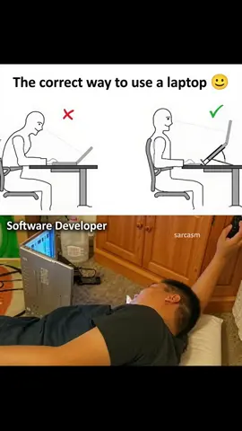 An instructional guide or visual demonstrating the proper way to use a laptop computer. #laptop #TechTips #productivity #computing #ergonomics