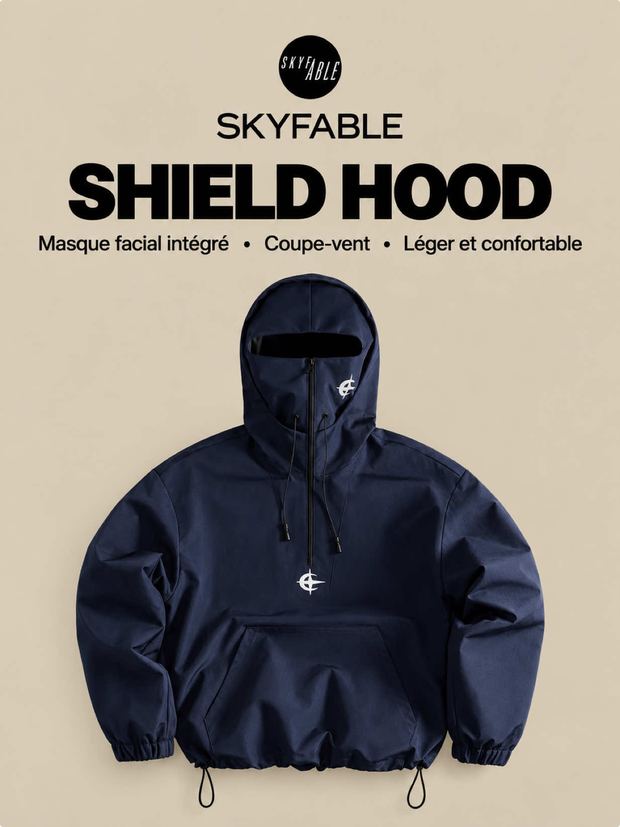 Si tu veux une veste coupe-vent avec masque intégré, celle-ci est faite pour toi. Lien en bas de la vidéo 👇 #skyfable #vestecapuche #streetwear