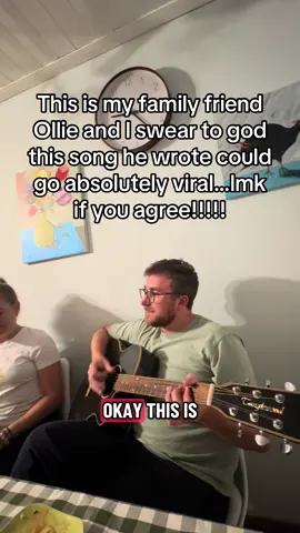 UPDATE: pre-save at olliestoneman.com (it worked you convinced him!!) His dad being the #1 fan is the best part. Help me convince Ollie to record this @Saint One Man #singersongwriter #originalmusic 