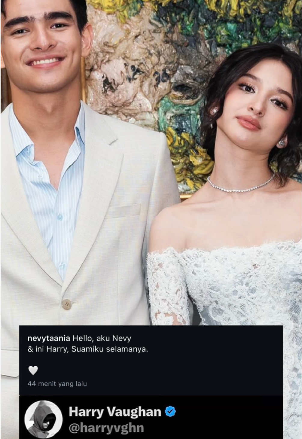 Demiiii setahun nikah suami seganteng harry ko bisa ga gatel dipost🤭🤣😂#harryvaughan #aqeelacalista #aqeela #navytania #agz 
