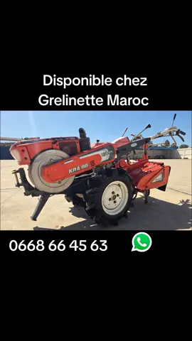 Optimisez vos travaux agricoles avec le nouveau motoculteur Kubota K1-8, importé du Japon et en excellent état ! Idéal pour les petits potagers comme pour les grandes exploitations, il simplifie votre travail face à la pénurie de main-d'œuvre et vous permet de gagner en efficacité. À partir de 22 000 dirhams seulement. Profitez de notre livraison partout au Maroc ! Pour plus d'informations, contactez-nous vite sur WhatsApp au 06 68 66 45 63 ou visitez notre site grelinette-maroc.com. #motoculteurmaroc 