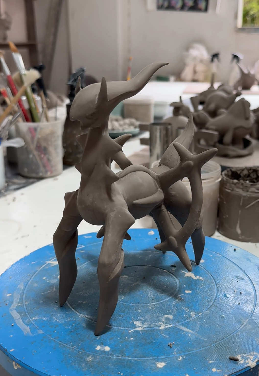 Let’s take a look 👀 at how Arceus👼🏻 The original one ☝️ came into being ✨✨#fypシ #handmade #ceramimon #pokemon #porcelain 