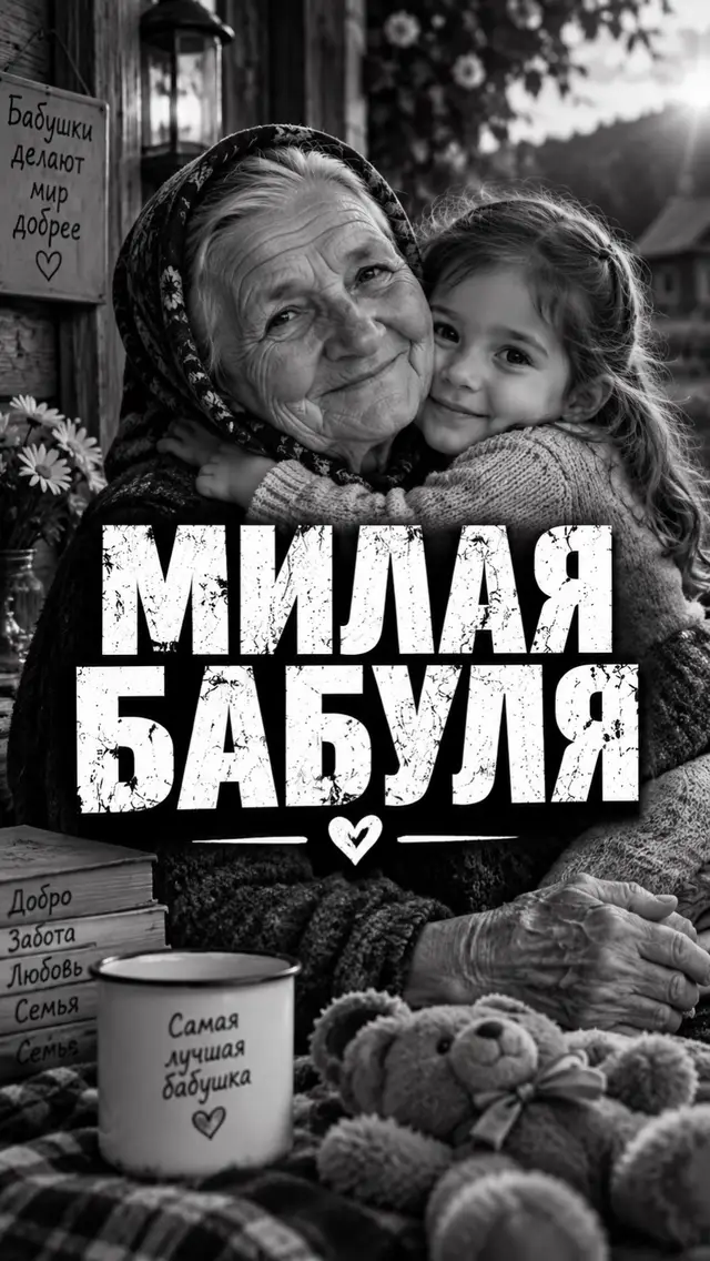Бабушка — это самый родной человек, в чьих объятиях всегда тепло и спокойно. Это добрые глаза, ласковые руки и сердце, в котором хватает любви на всю семью. Она встречает нас с улыбкой, переживает за каждый наш шаг, молится за наше здоровье и ждёт нашего звонка, даже когда мы уже давно выросли. Сколько любви скрыто в её морщинках, сколько бессонных ночей и переживаний осталось за её доброй улыбкой. Бабушка никогда не просит многого. Ей достаточно услышать родной голос, увидеть любимых внуков и знать, что у них всё хорошо. Берегите своих бабушек, пока они рядом. Звоните им, приезжайте в гости, обнимайте крепче и говорите, как сильно вы их любите. Ведь никакие богатства мира не заменят бабушкиных объятий, её добрых слов и тёплых рук. Пусть каждая бабушка живёт долго, не болеет и радуется каждому новому дню. Пусть её глаза всегда светятся счастьем, а сердце никогда не знает одиночества. ❤️ Милая бабуля, живи долго! Ты наше счастье, наша любовь и самое дорогое сокровище! 🙏❤️ #МилаяБабуля #МилаяБабуляПесня #МилаяБабуляДоСлёз #МилаяБабуляЖивиДолго #МилаяБабуляЛюблюТебя
