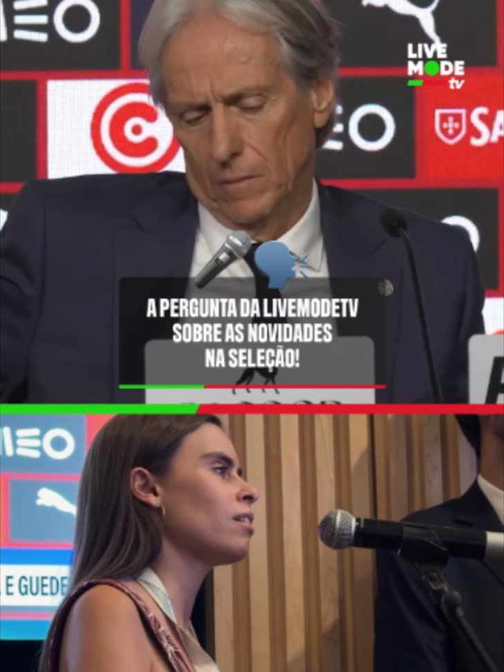 A PERGUNTA DA LIVEMODE SOBRE AS NOVIDADES NA SELEÇÃO! 🎤🗣️ QUE DIFERENÇA IRÁ FAZER AS NOVIDADES DA SELEÇÃO E DE QUE FORMA VÃO SER UTILIZADOS AQUELES QUE JÁ RECEBERAM A CHAMADA? 🧐 ESTA FOI A PERGUNTA QUE A LIVEMODE FEZ AO MISTER JORGE JESUS! 🎤🗣️ CONCORDAS COM O PONTO DE VISTA DO NOSSO SELECIONADOR? 👀 #MadeInLMTV #JorgeJesus #Portugal