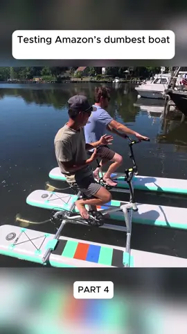 Testing Amazon's dumbest boat part 4 #fishing #fishingadventure #boat #fyp #boatlife 