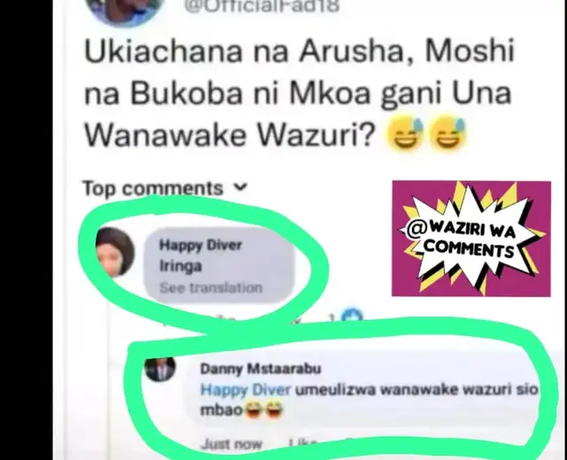 Ukipata comment ya kuchekesha nitumie inbox tucheke wote 🤣